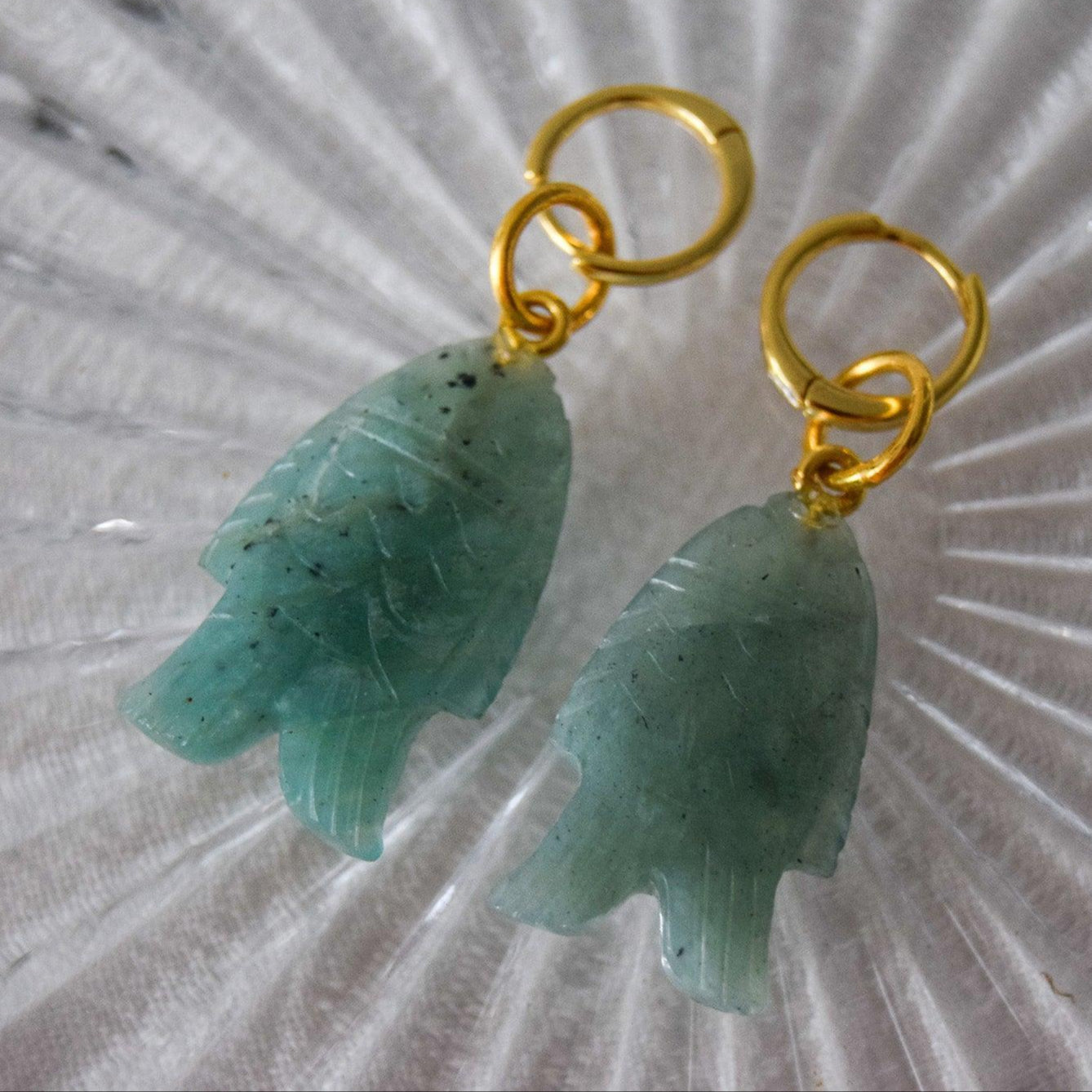 Amazonite Big Fish Pendant - Atelier Asali
