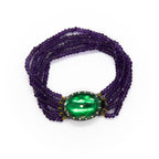 Armband van kwarts en amethist