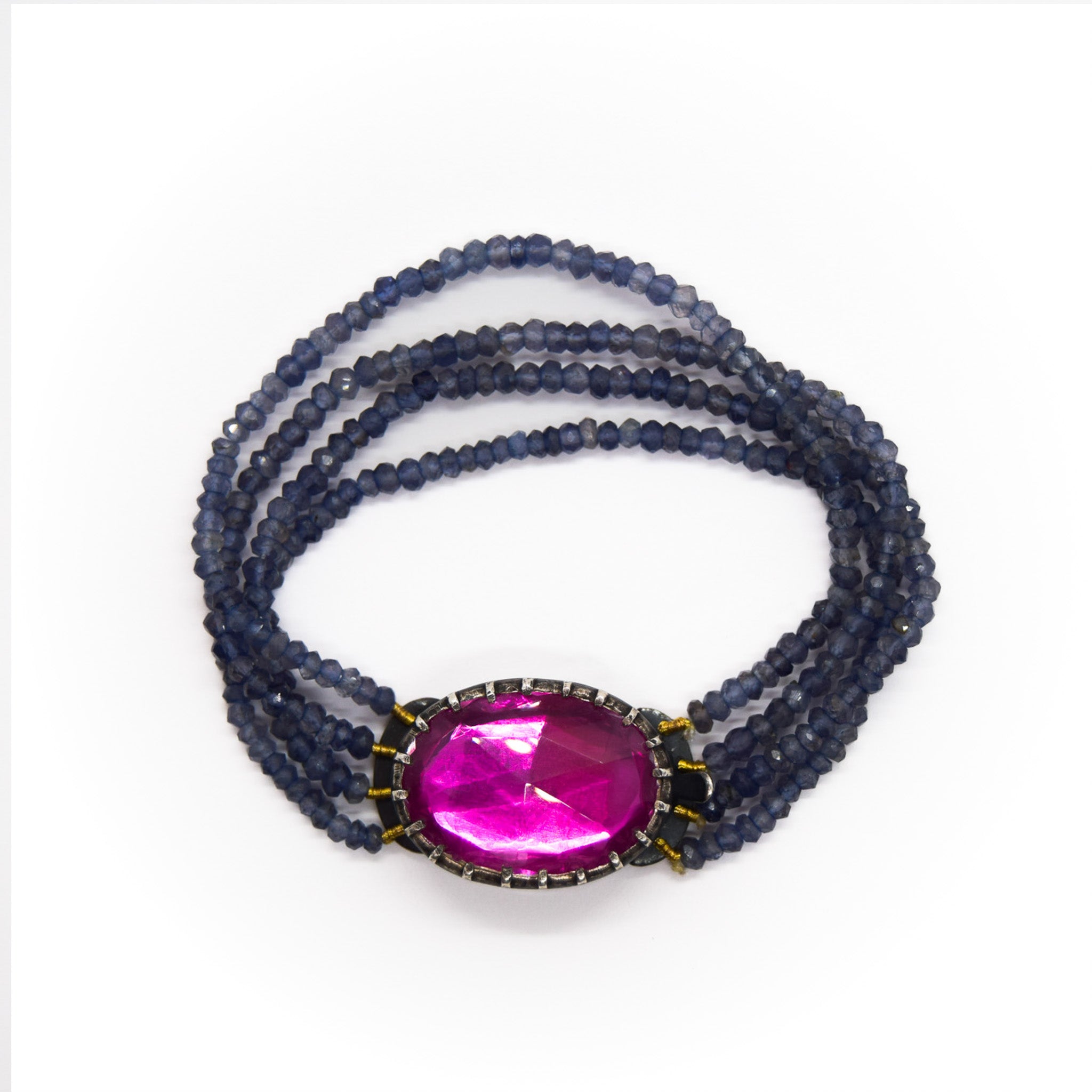 Quartz and Tanzanite Bracelet