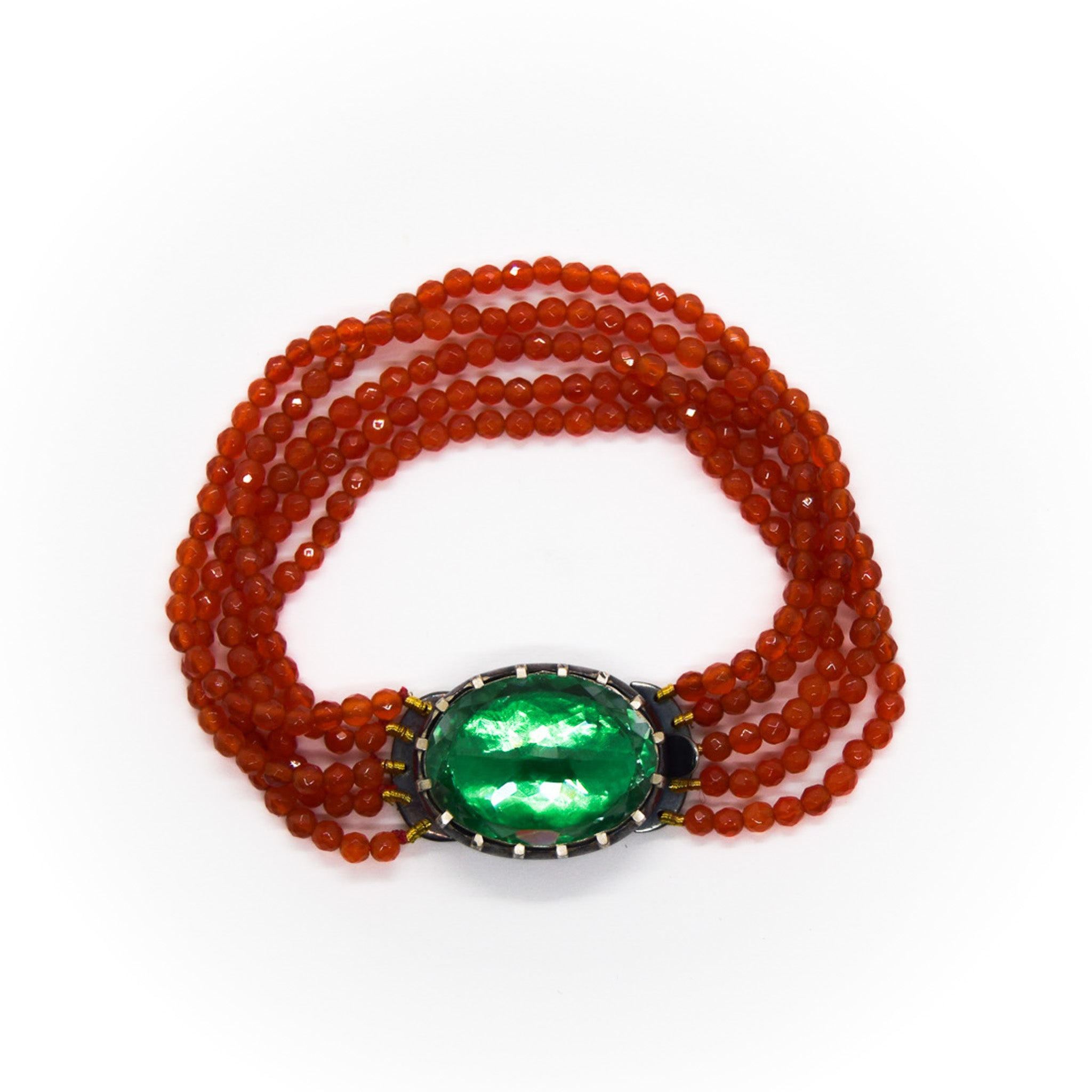 Quartz and Carnelian Bracelet