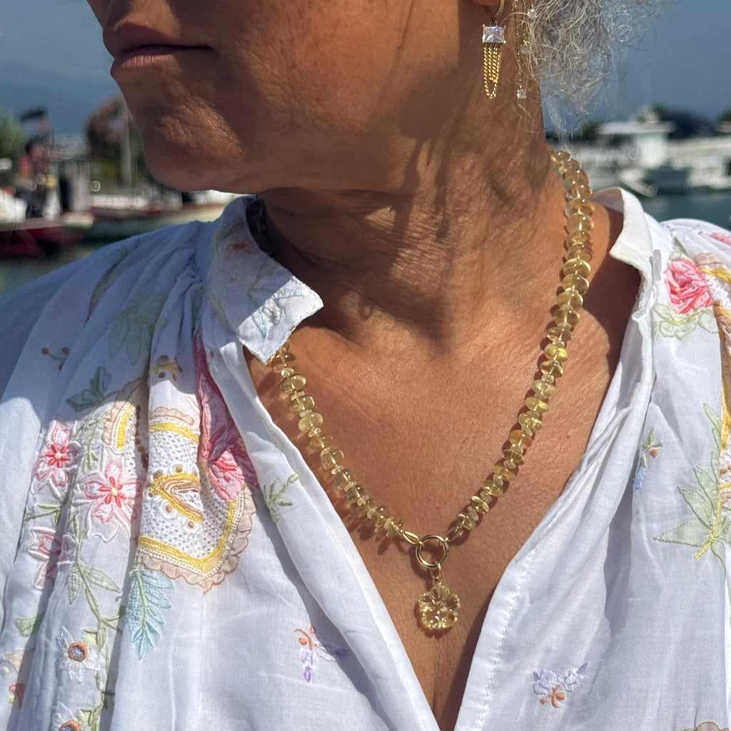Duality — Lemon quartz Necklace