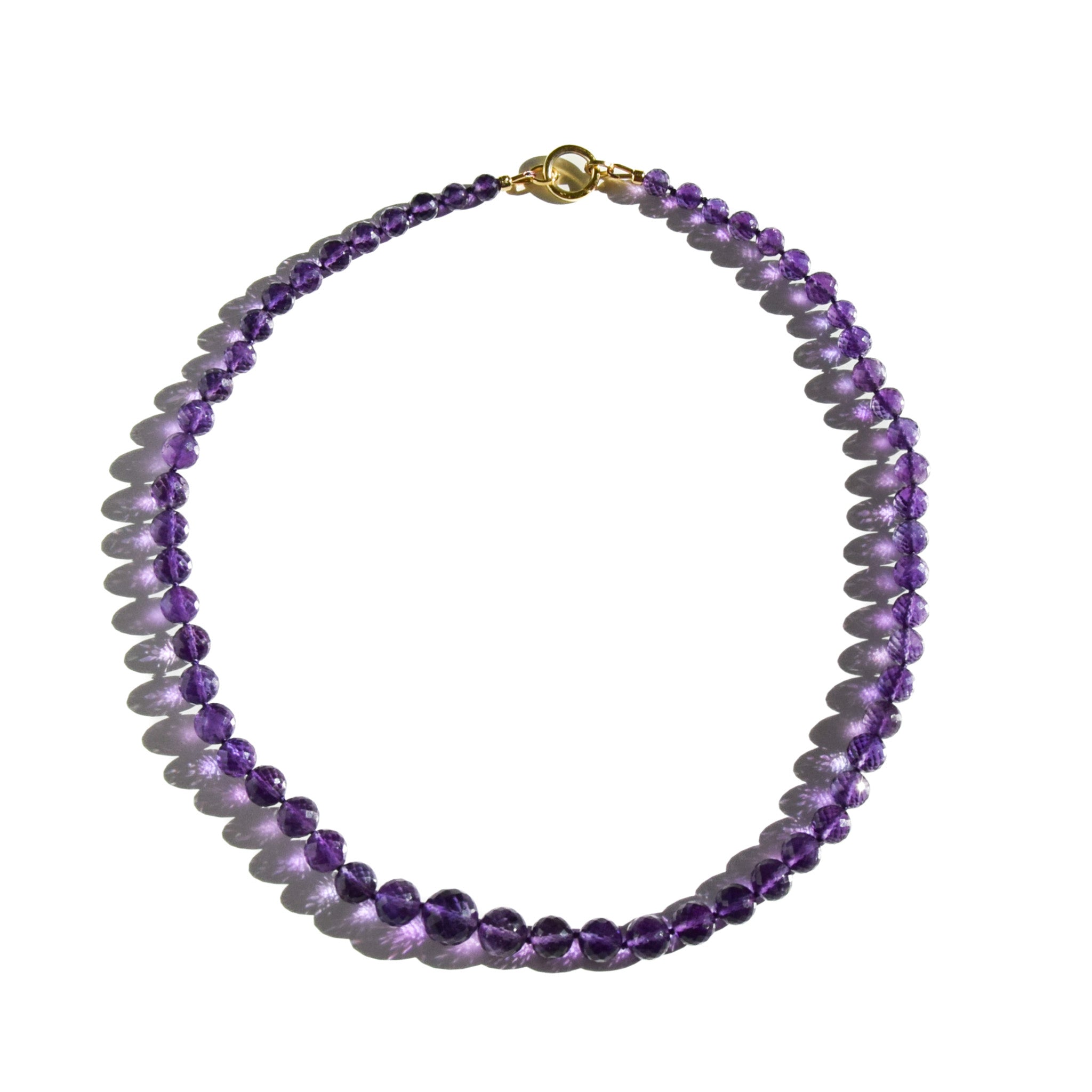 Amethyst Facetted Ball Necklace