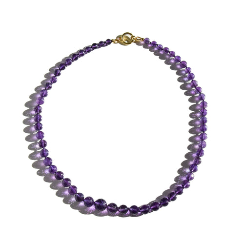 Amethyst Facetted Ball Necklace