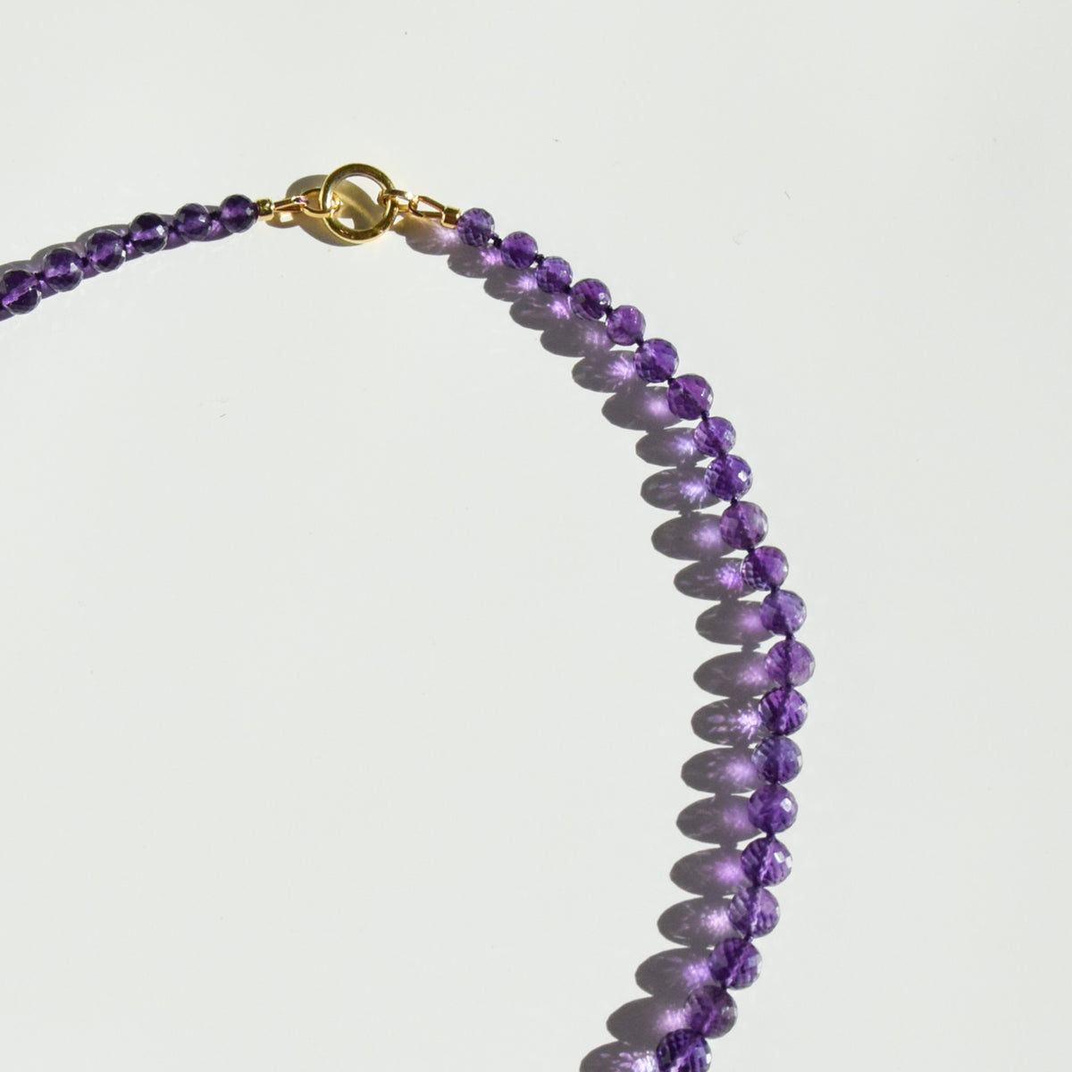 Amethyst Facetted Ball Necklace