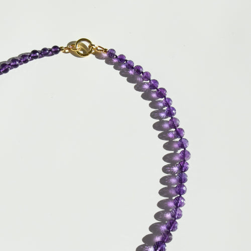 Amethyst Facetted Ball Necklace