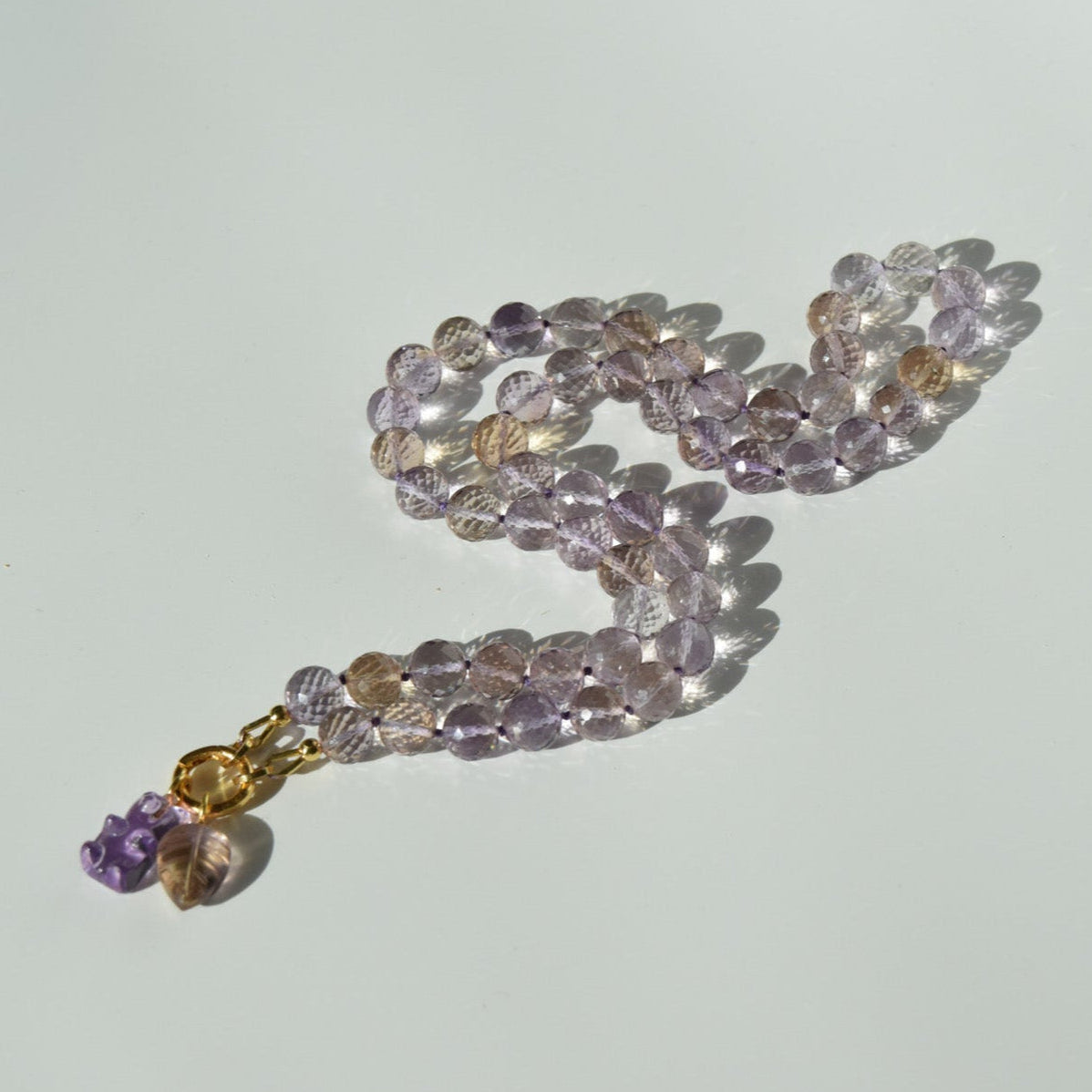 Ametrine Facetted Ball Neckace
