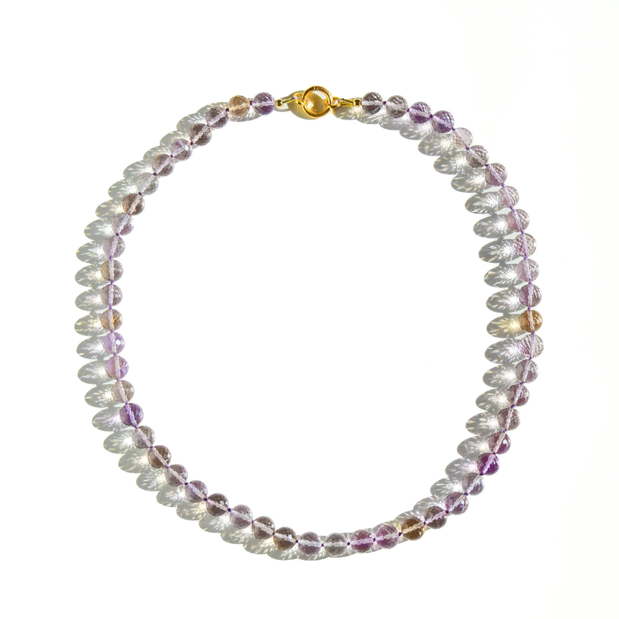 Ametrine Facetted Ball Neckace