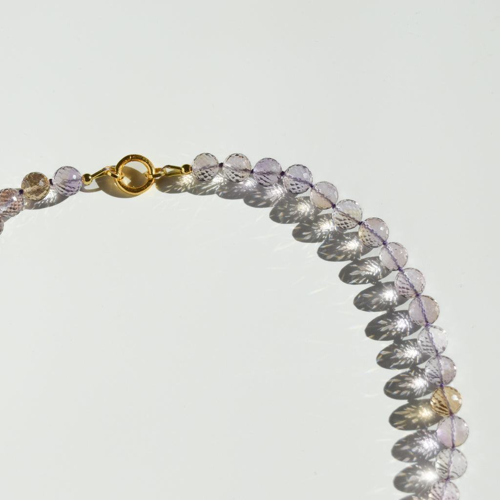 Ametrine Facetted Ball Neckace