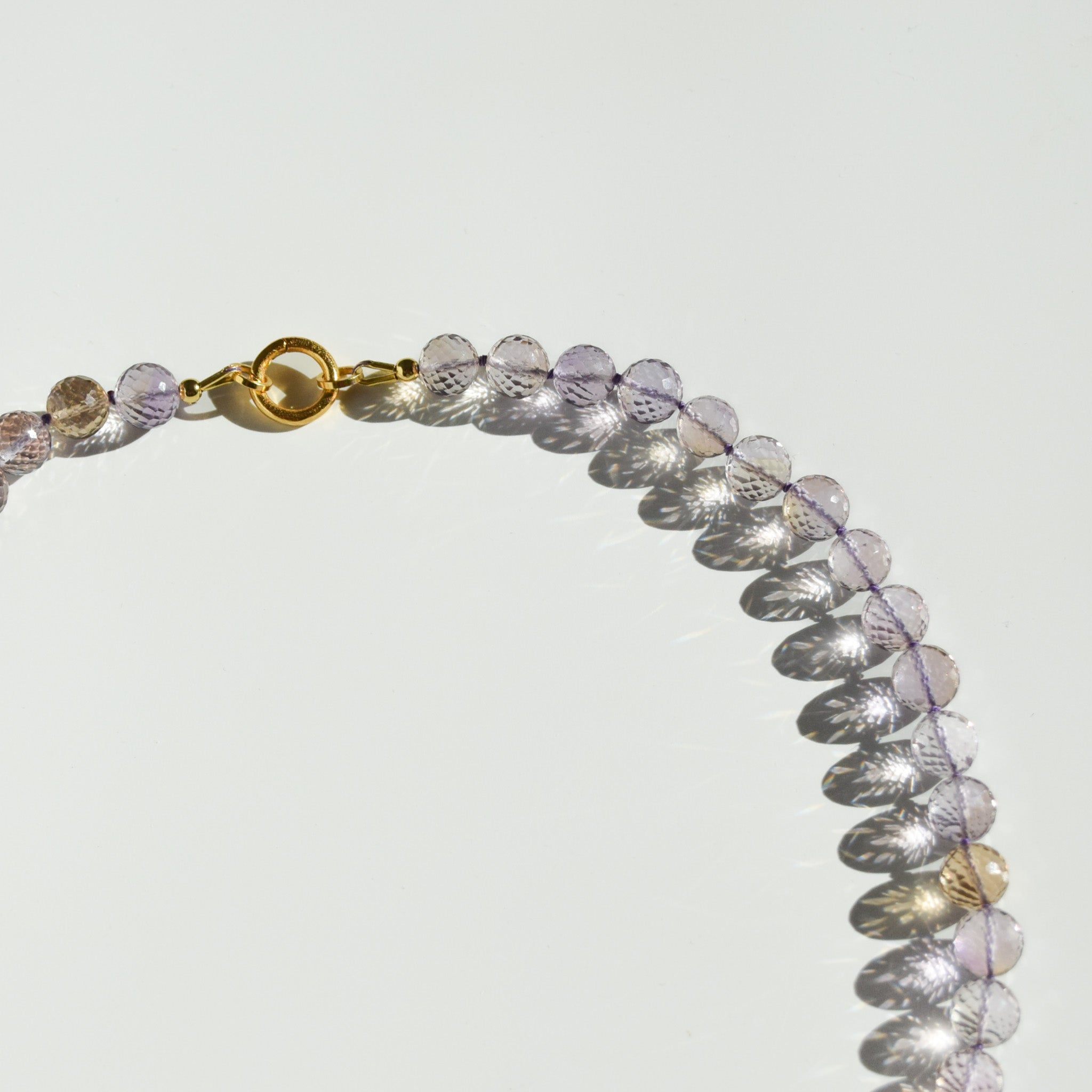 Ametrine Facetted Ball Neckace