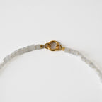 Rainbow Moonstone Cube Necklace
