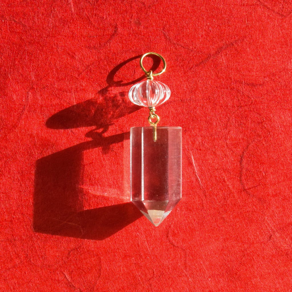 Crystal pencil pendant
