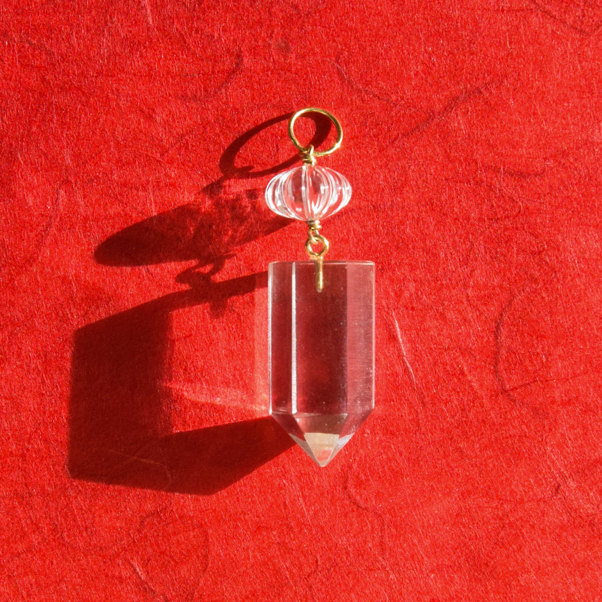 Crystal pencil pendant