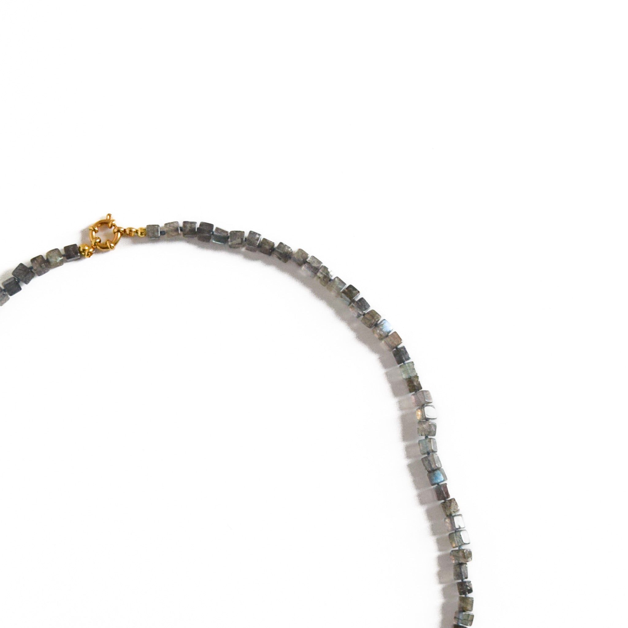 Labradorite Cube Necklace