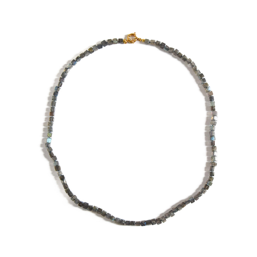 Labradorite Cube Necklace
