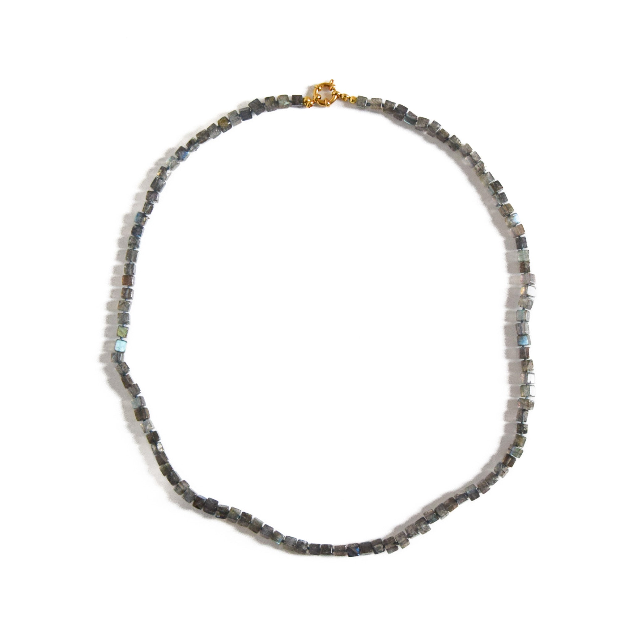 Labradorite Cube Necklace