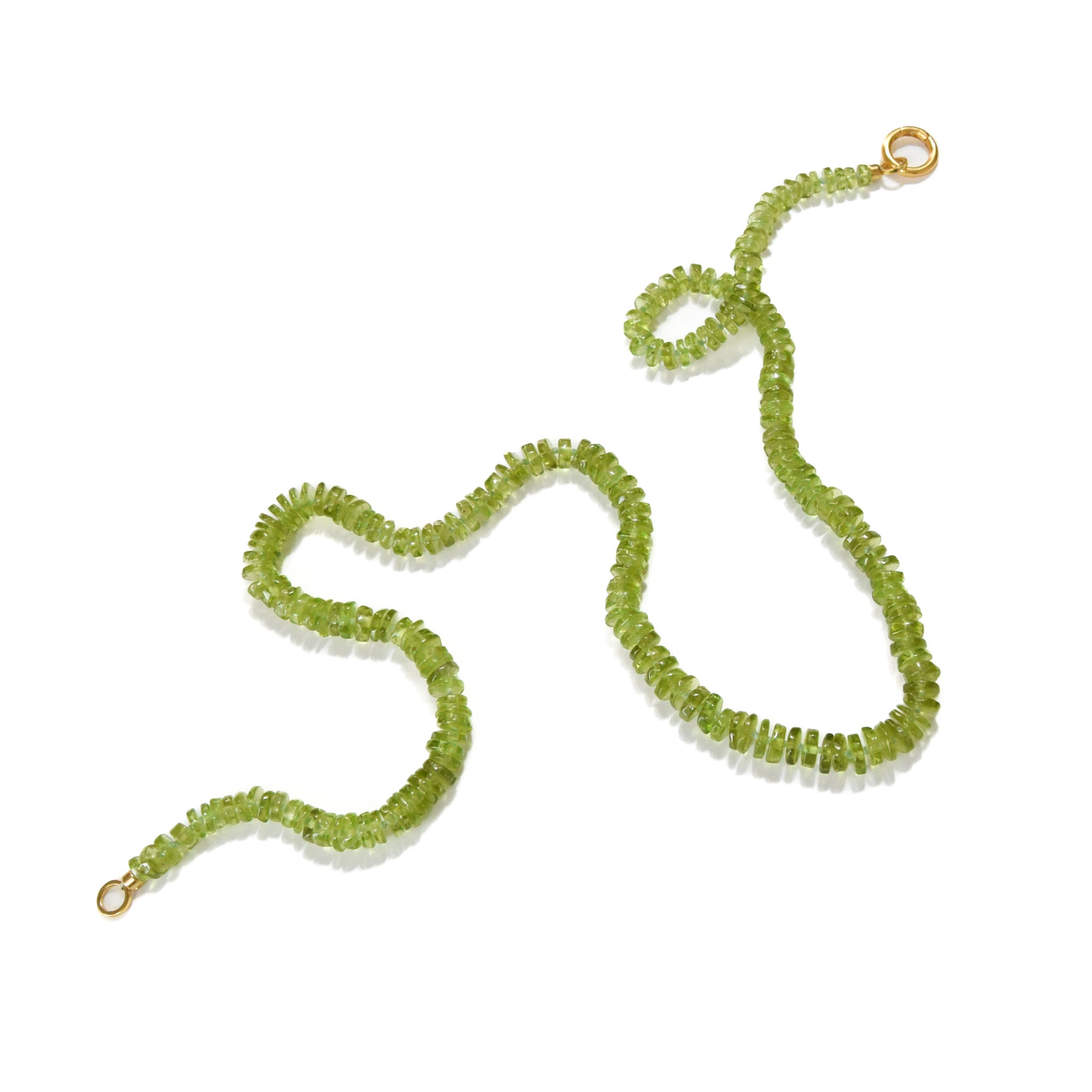 Peridot Disc Necklace