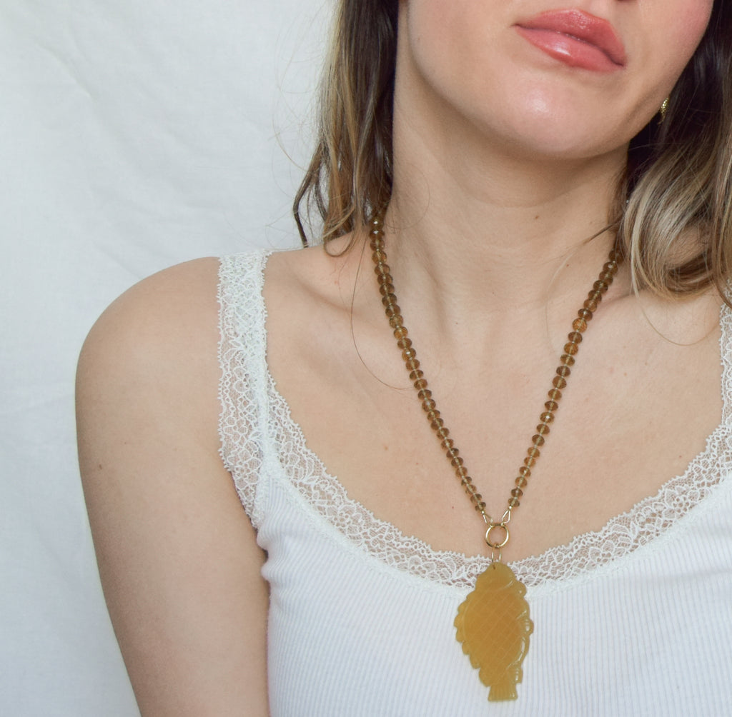 Origin — Beer Quartz Necklace