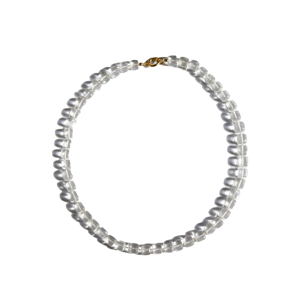 Cubed Clear Quartz Necklace