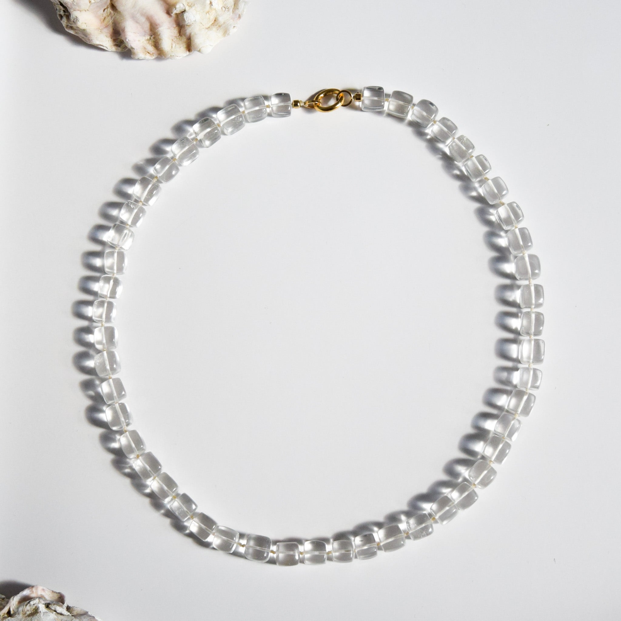 Cubed Clear Quartz Necklace