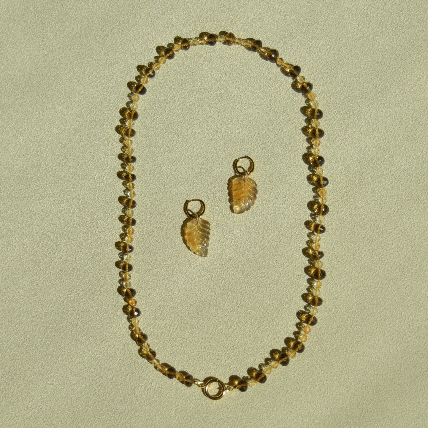 Pulsar — Beer Quartz and Citrine Necklace