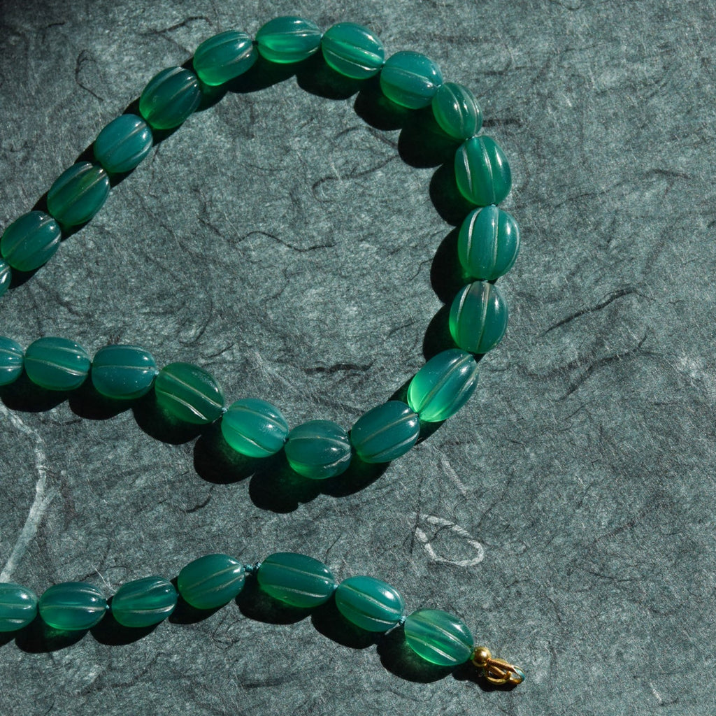 Sculpted — Green Onyx Necklace