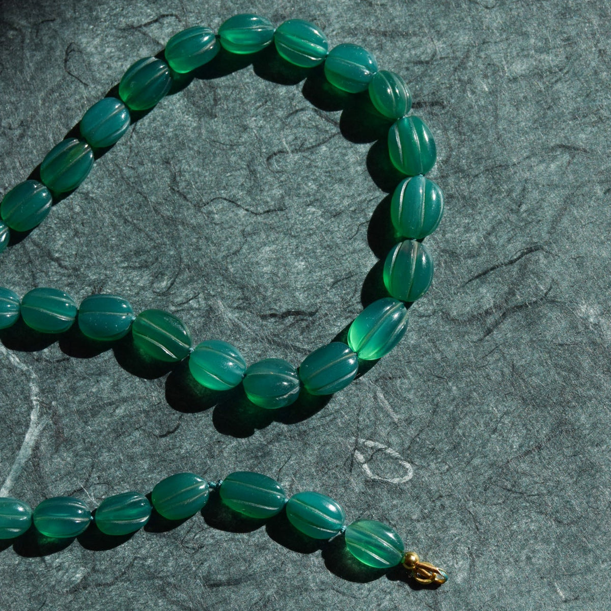 Sculpted — Green Onyx Necklace