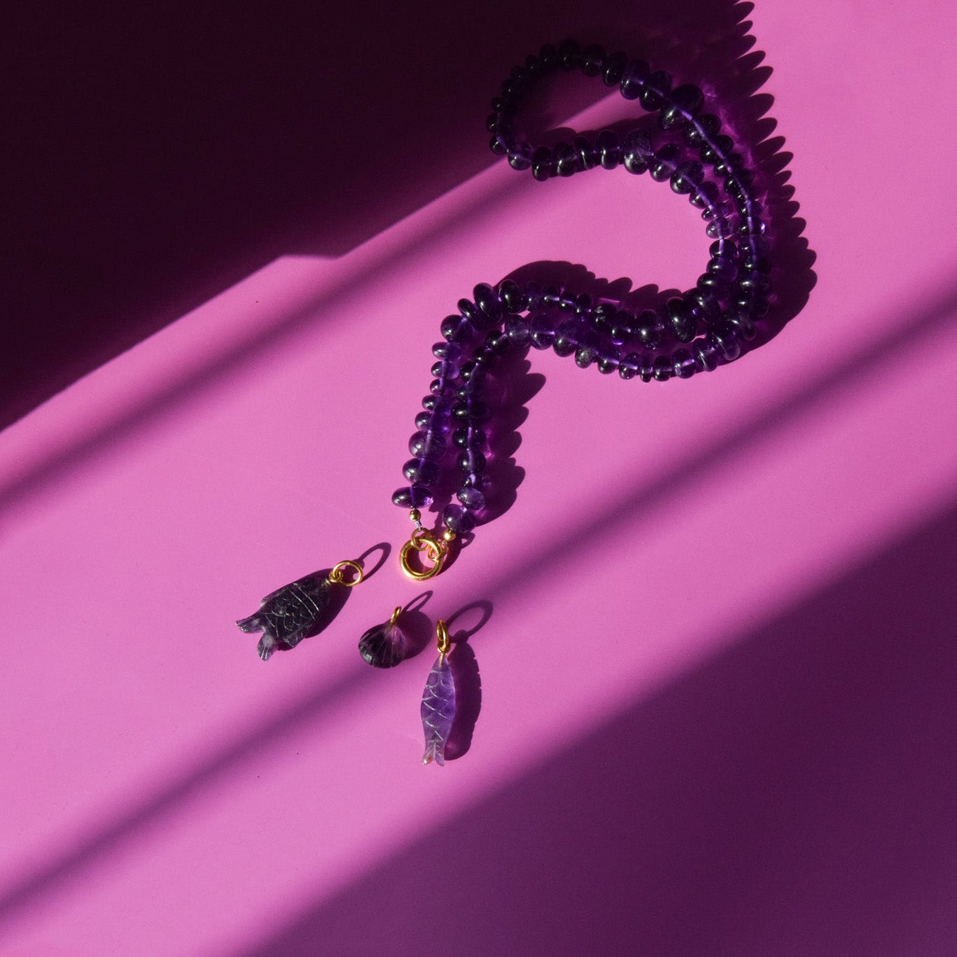 Sound Wave Amethyst Necklace