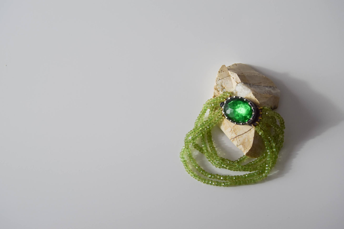 Quartz and Peridot Bracelet