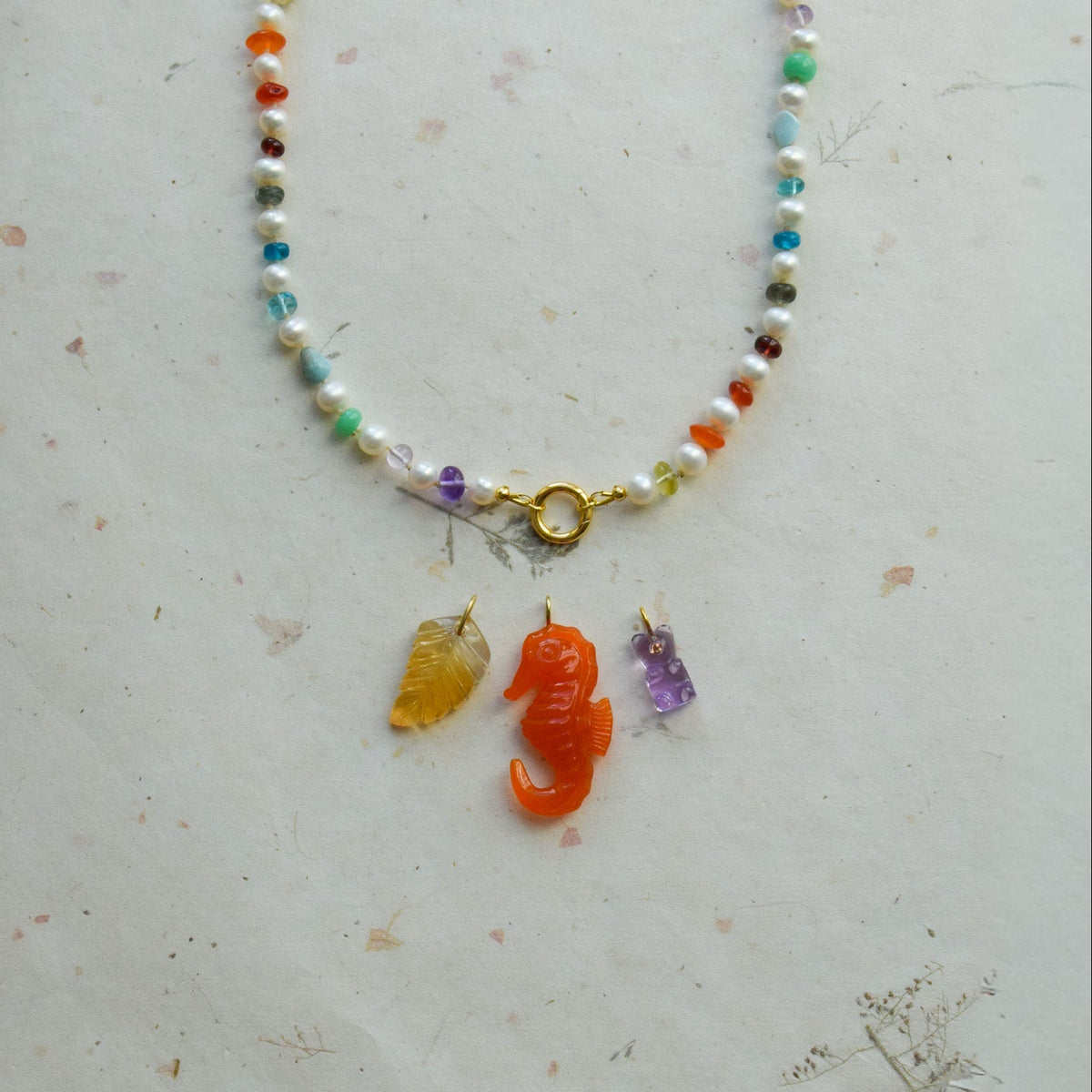 Duality — Pearl Rainbow Necklace