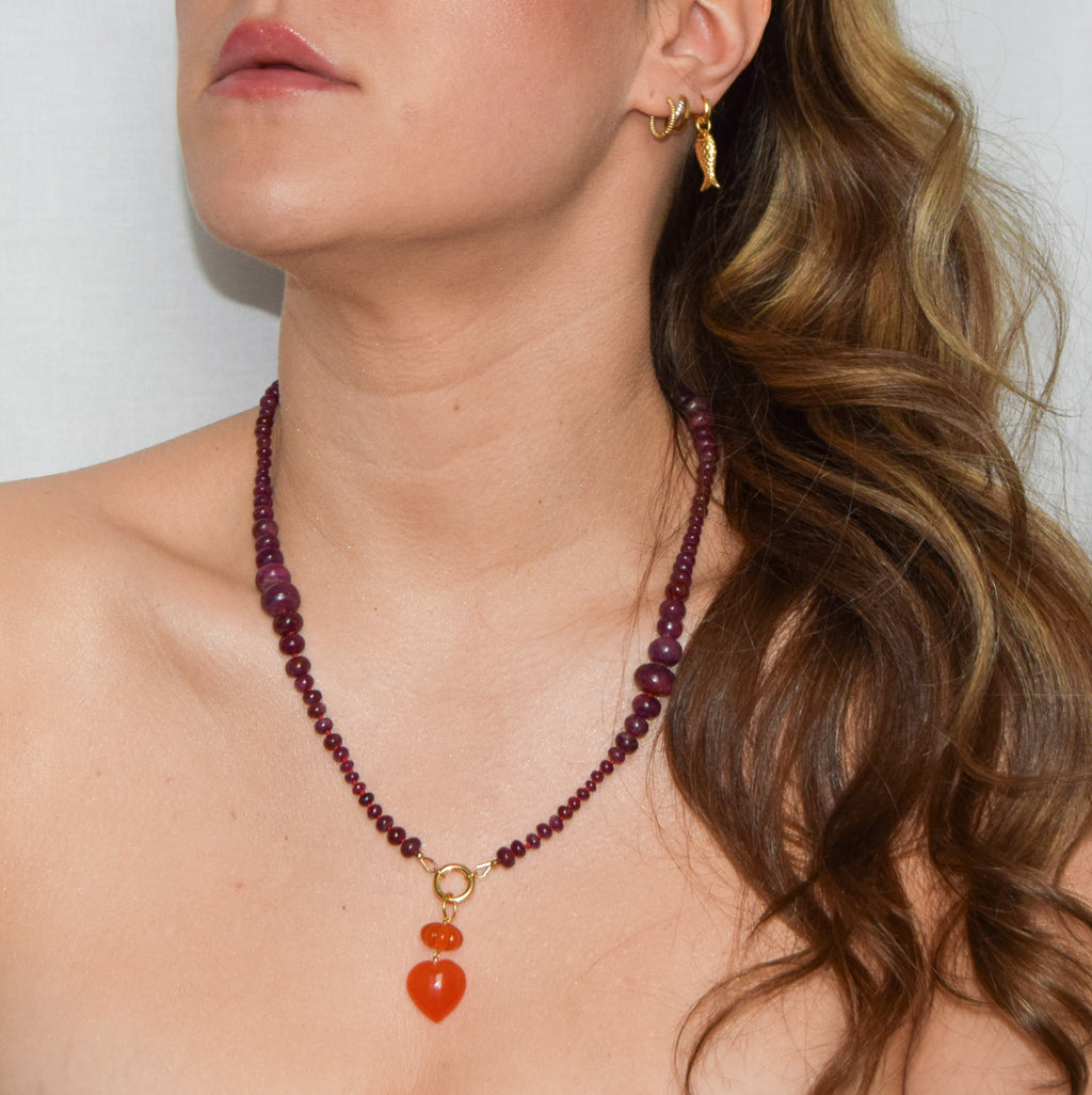 Stacked heart pendant