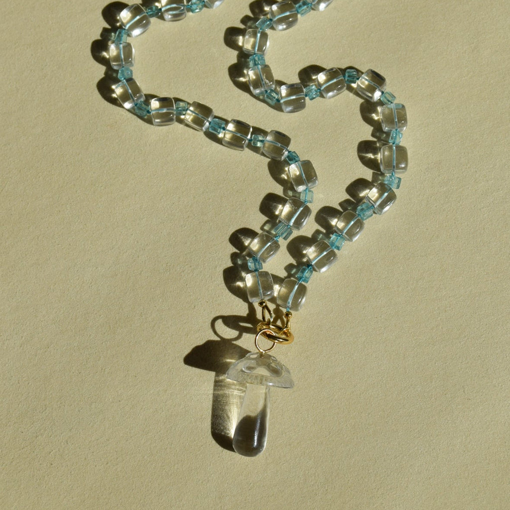 Duality — Clear quartz and Apatite Necklace