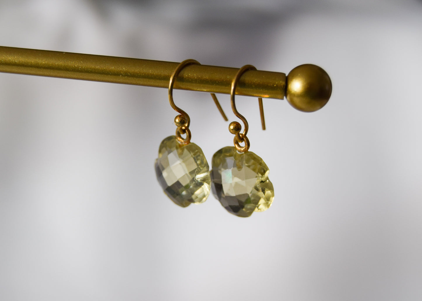 Lemon Quartz Charm Earrings