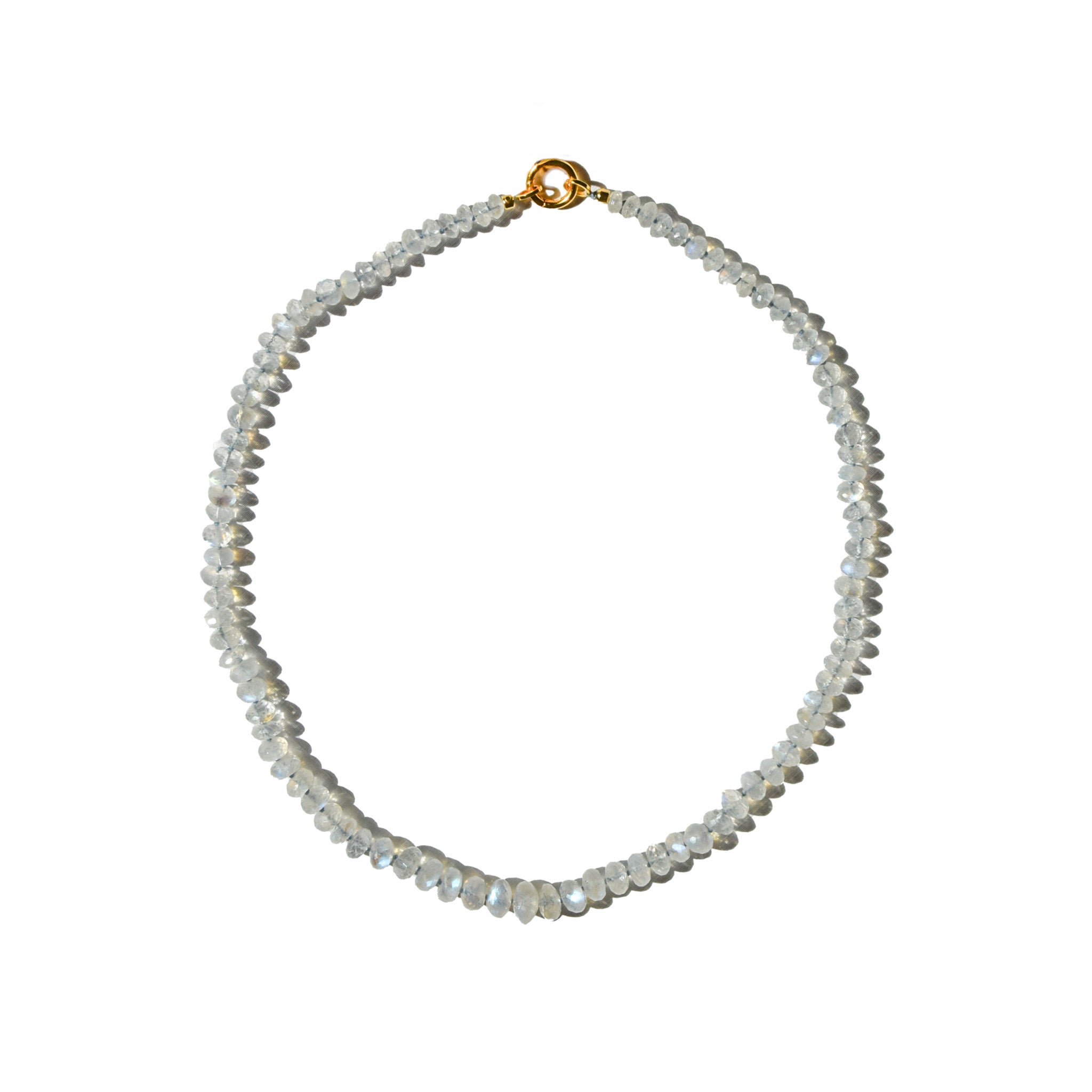 Facetted Rainbow Moonstone Necklace