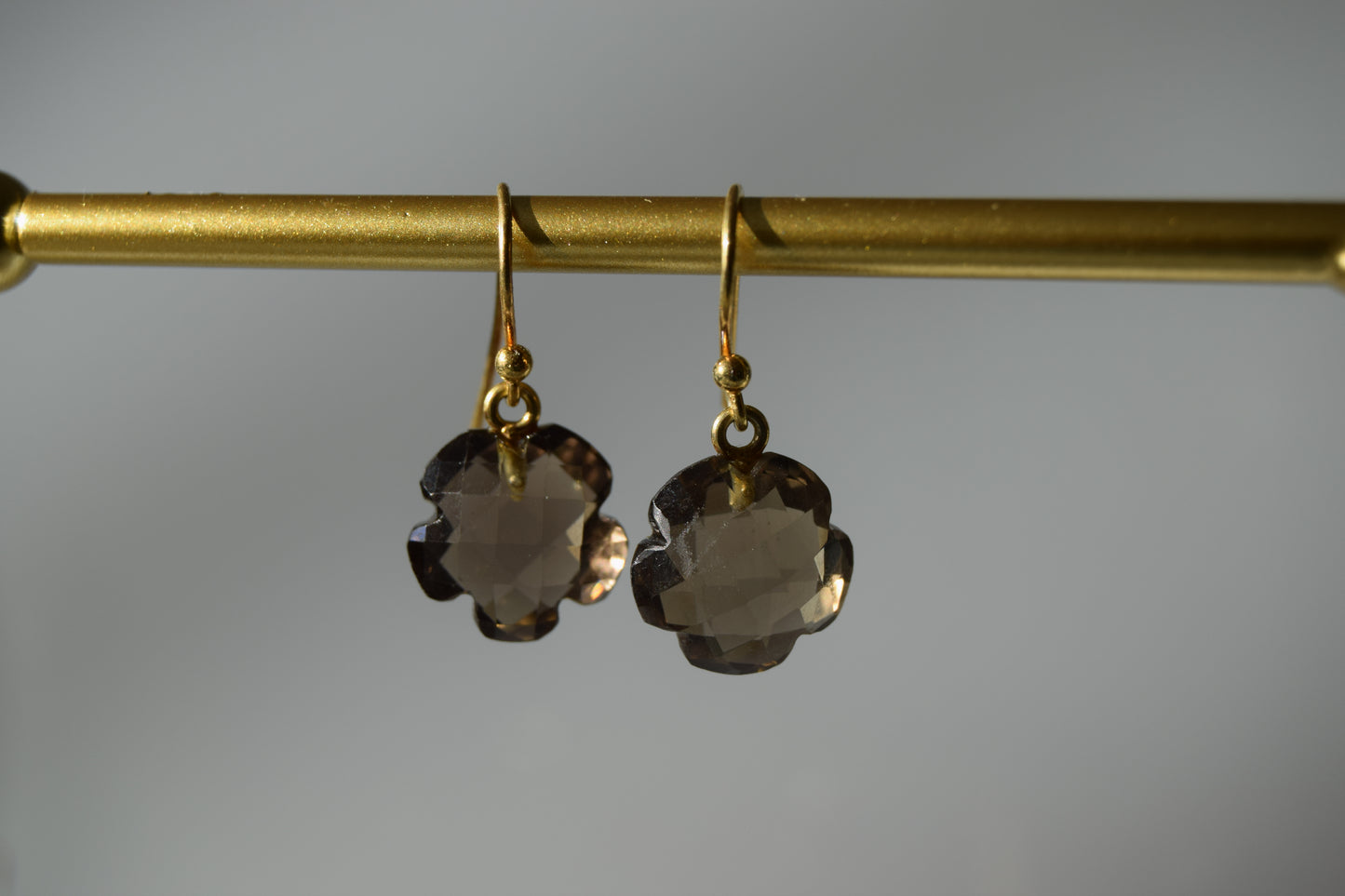 Smokey Quartz Charm Earrings