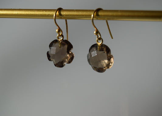 Smokey Quartz Charm Earrings