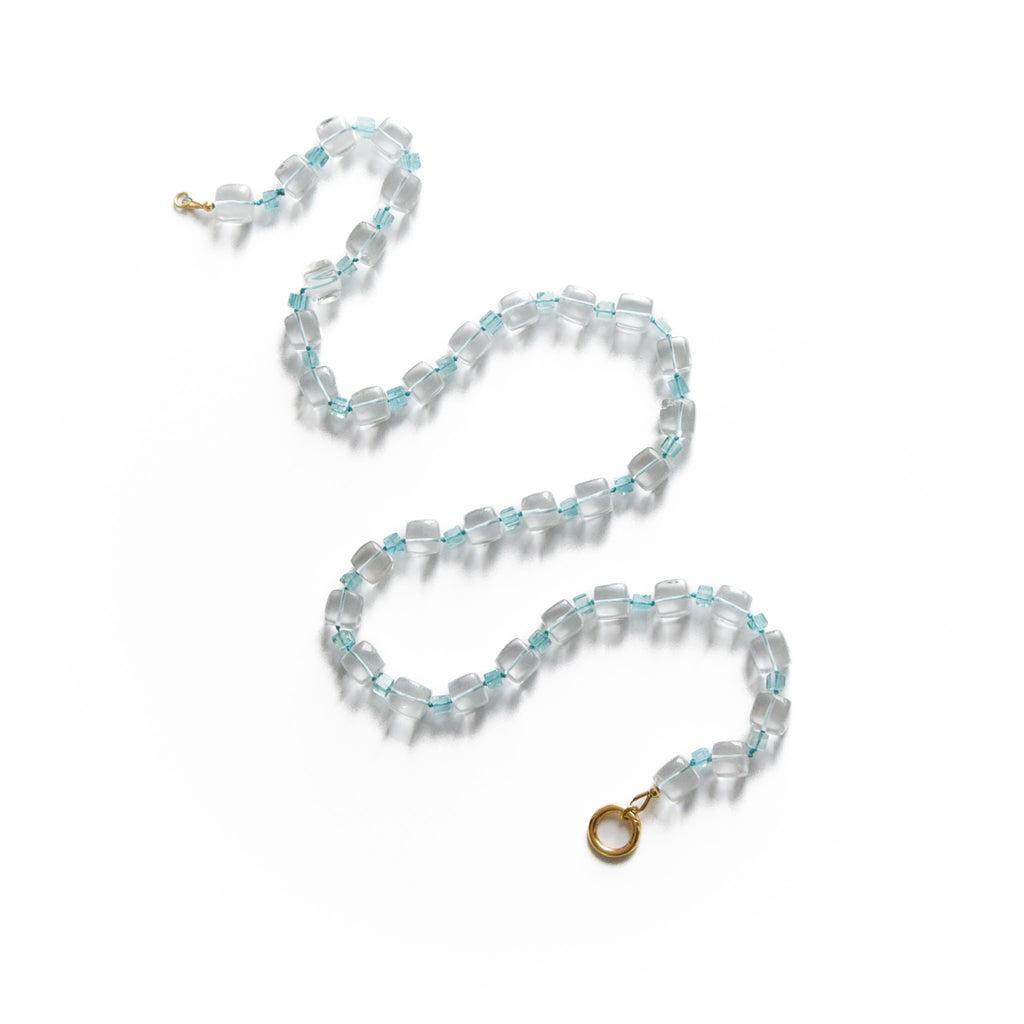 Duality — Clear quartz and Apatite Necklace