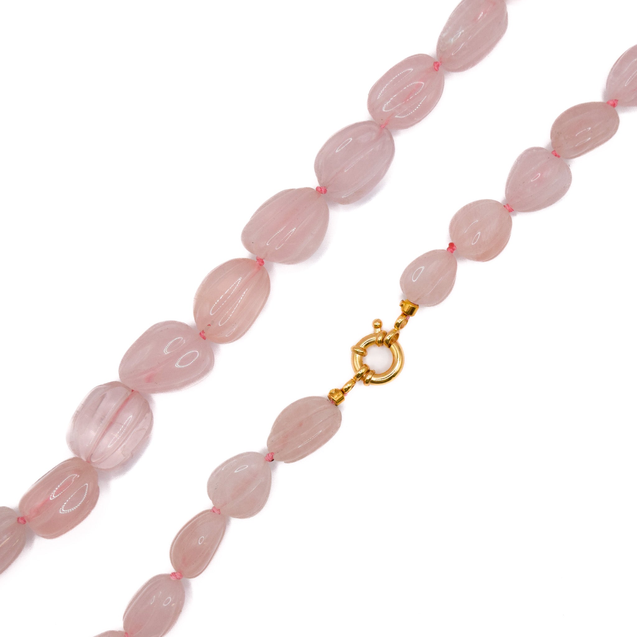 Rose Quartz Melon Necklace