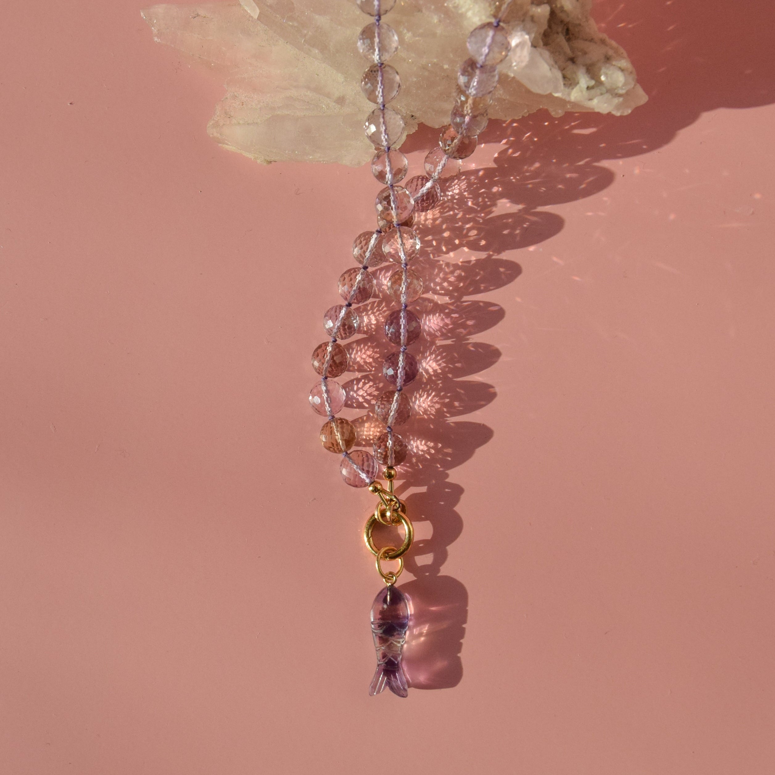 Ametrine Facetted Ball Neckace