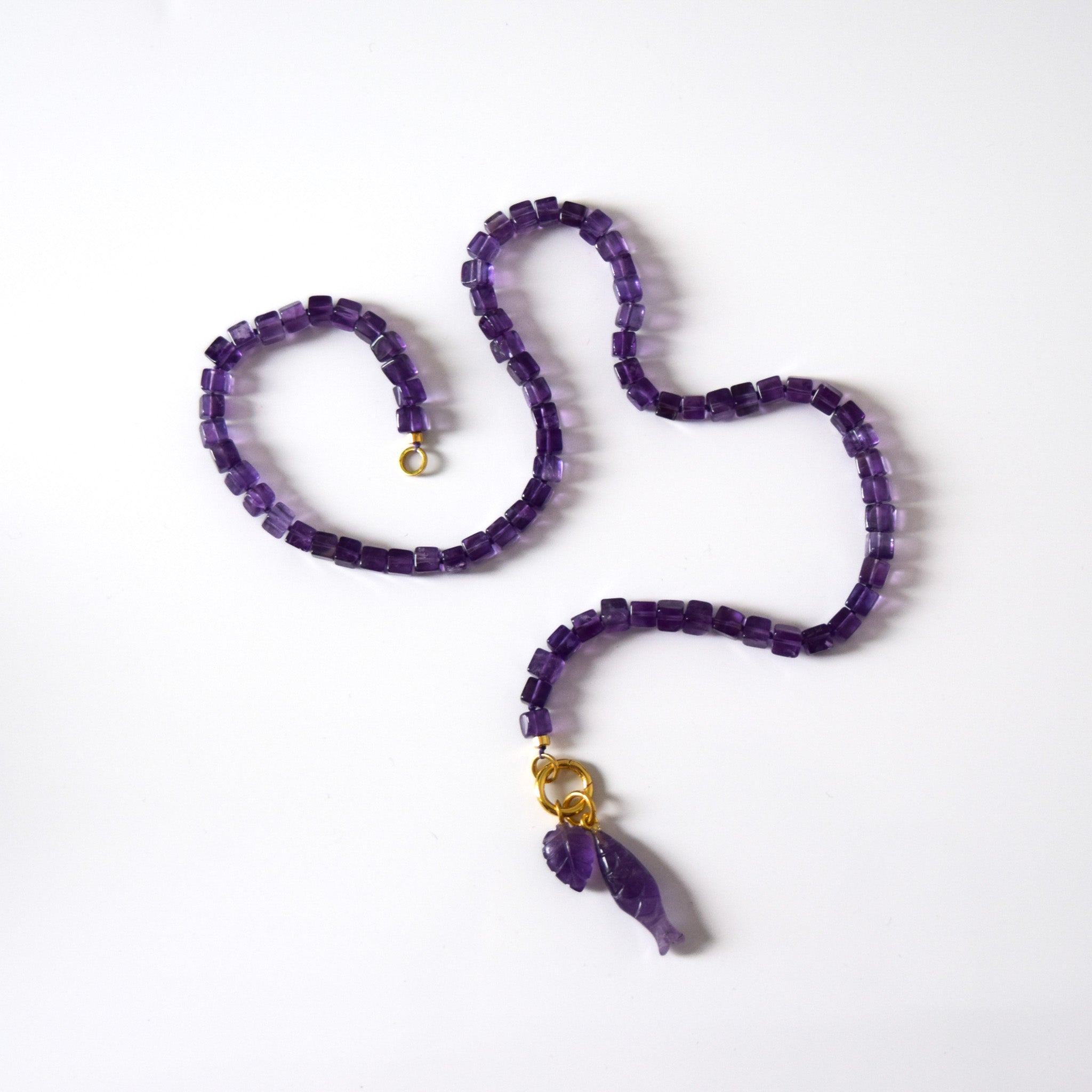 Square Amethyst Necklace