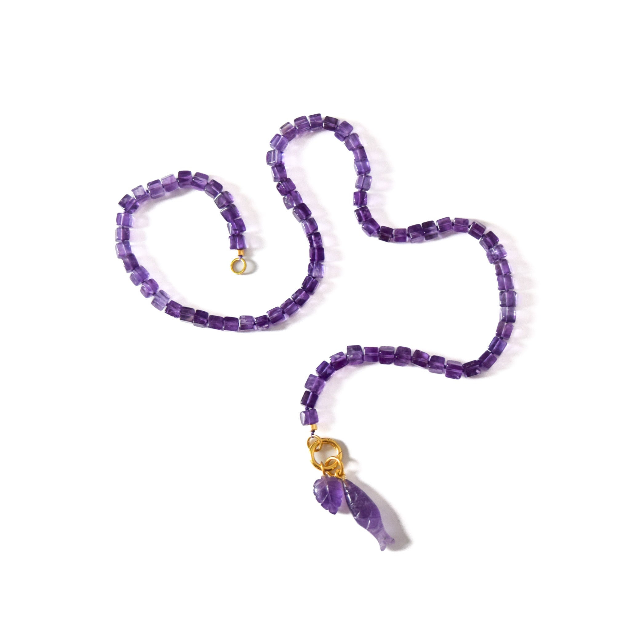 Square Amethyst Necklace