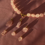 Rose Quartz Melon Necklace
