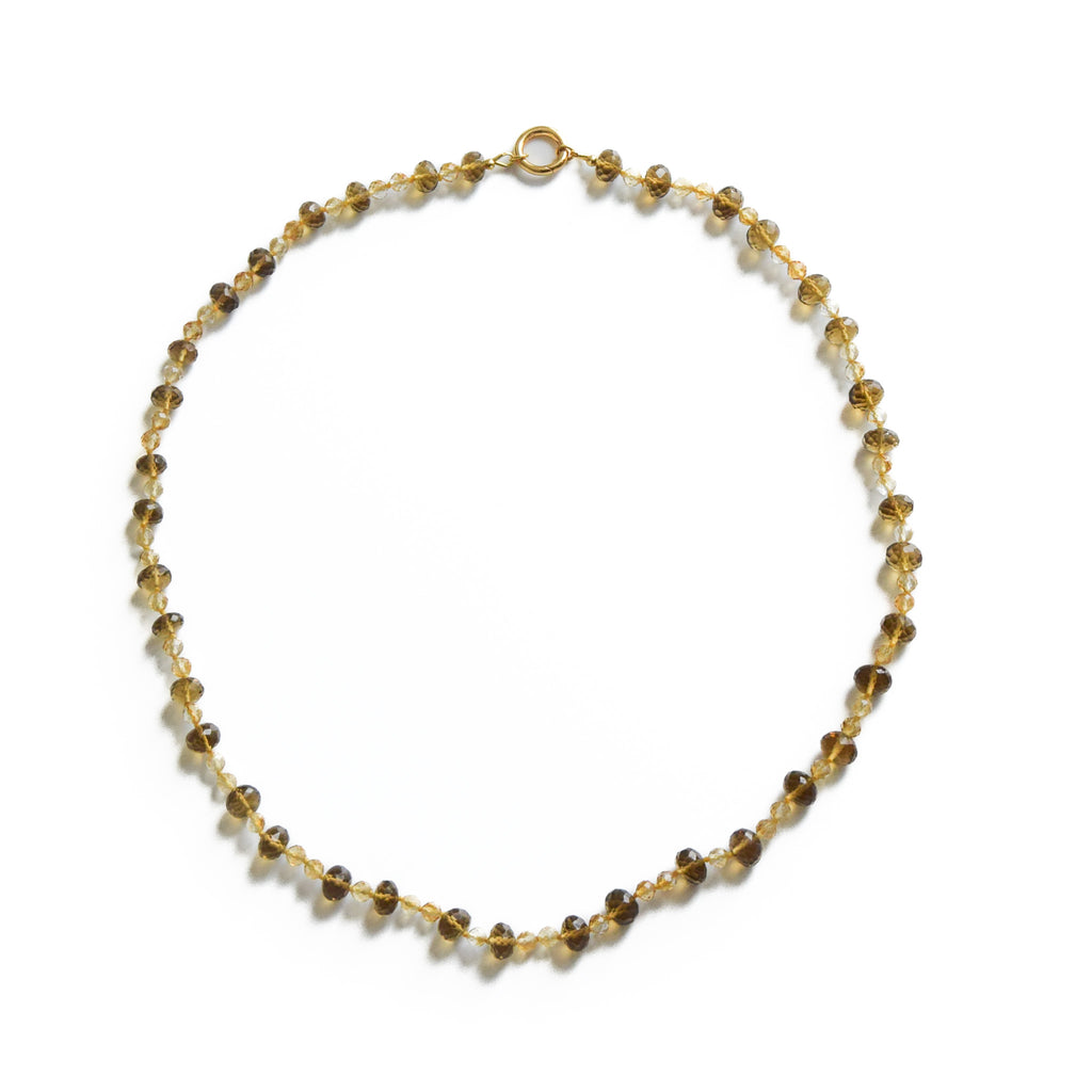 Pulsar — Beer Quartz and Citrine Necklace