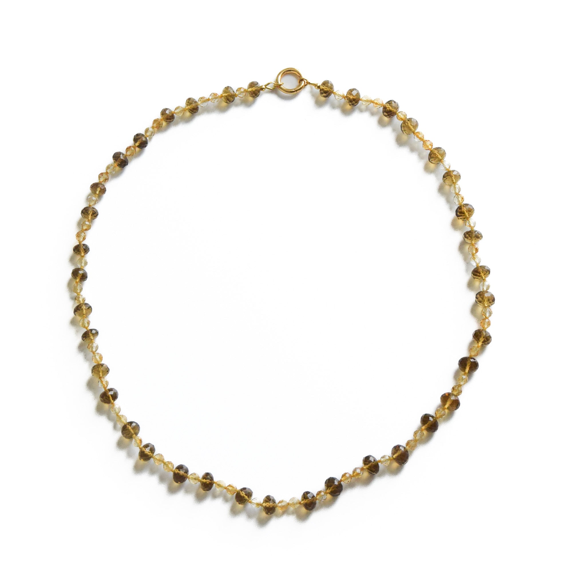Pulsar — Beer Quartz and Citrine Necklace