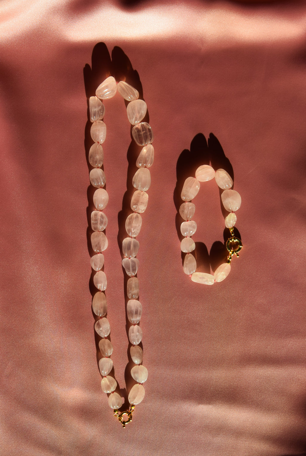 Sculpted — Rose Quartz Necklace