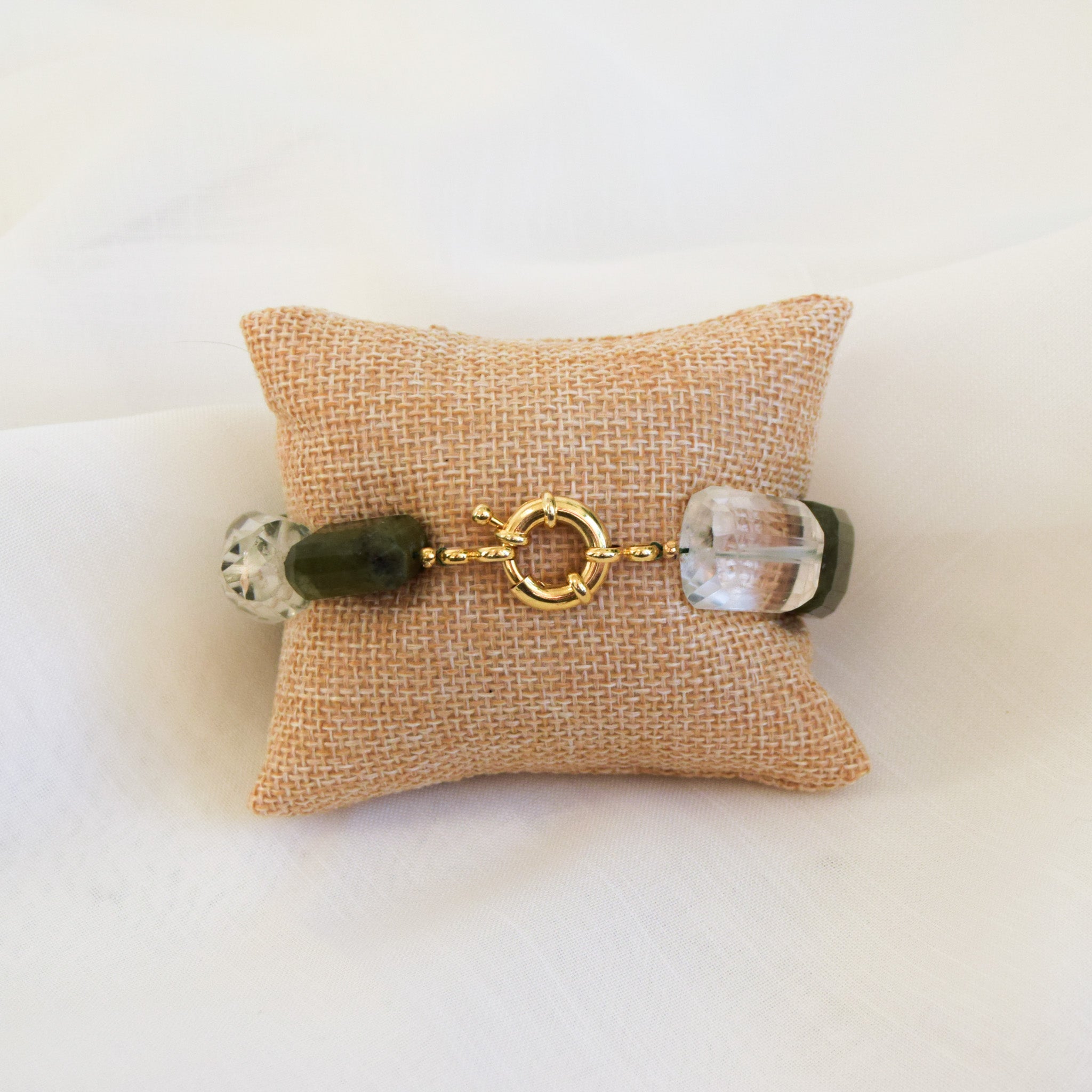 Clear Quartz & Vesuvianite Bracelet