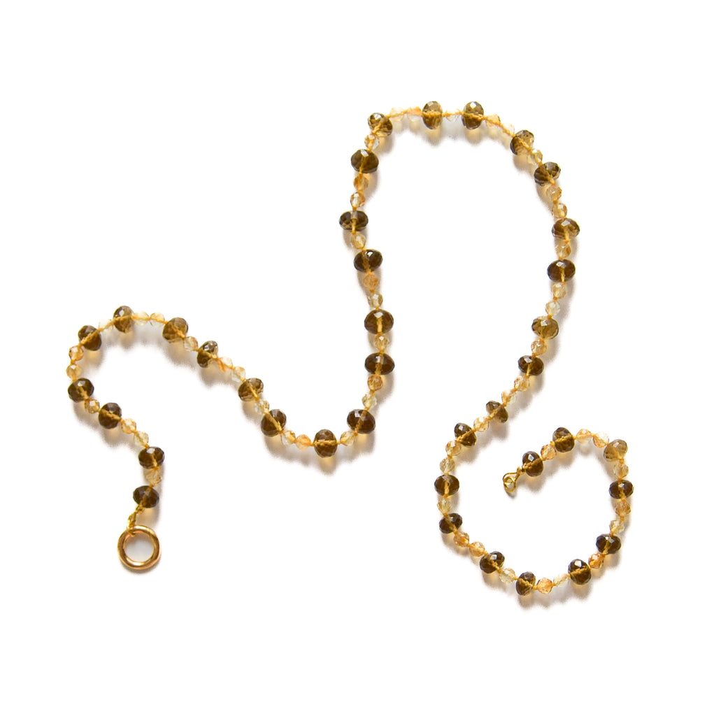 Pulsar — Beer Quartz and Citrine Necklace