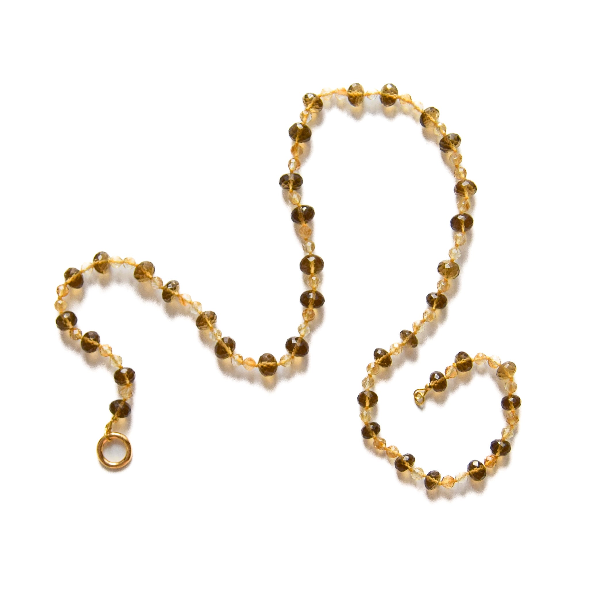 Pulsar — Beer Quartz and Citrine Necklace
