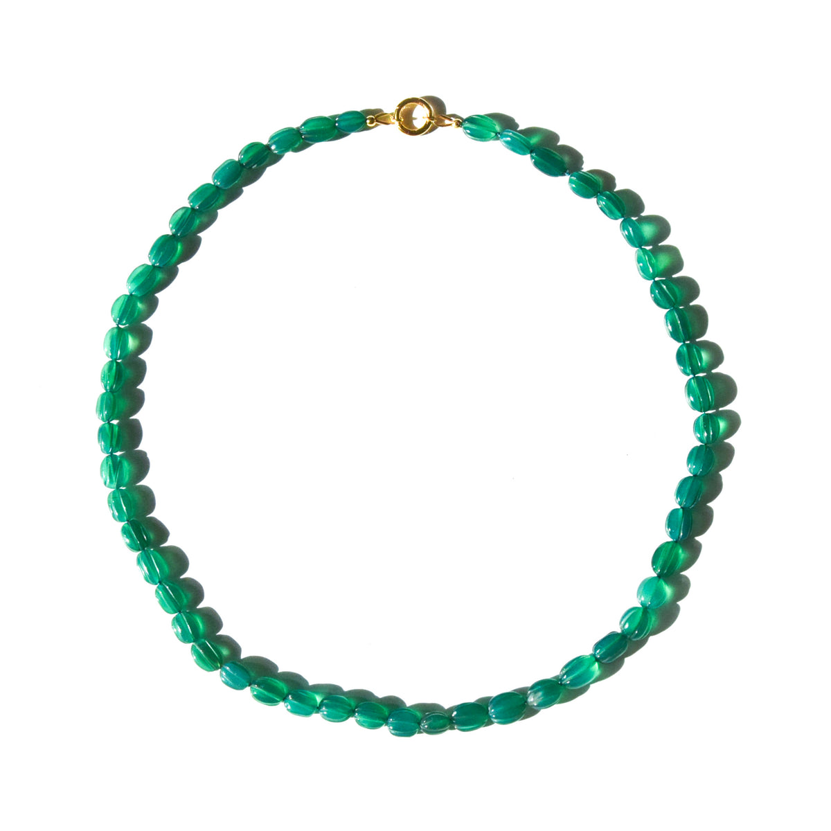 Sculpted — Green Onyx Necklace