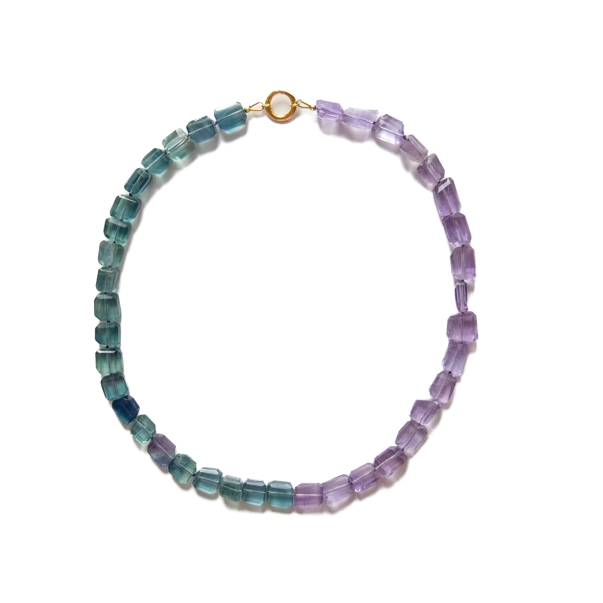 Balance — Fluorite and Amethyst Necklace