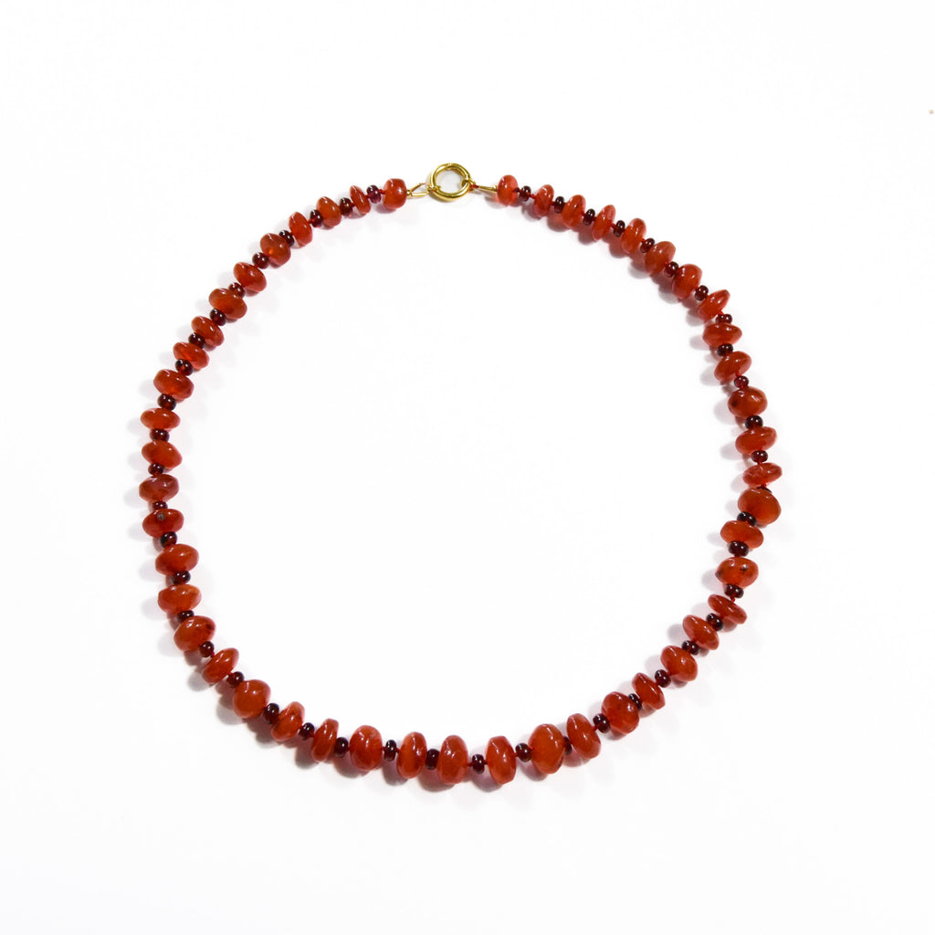 Duality Carnelian & Garnet Necklace